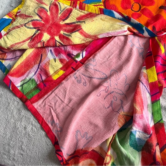 Jams World Vintage 90s Furphy Hawaiian Floral Nature Island Slit Maxi Dress - Picture 8 of 17